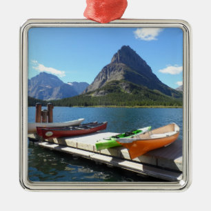 Adorno Metálico Parque Nacional Glacier de los barcos del lago