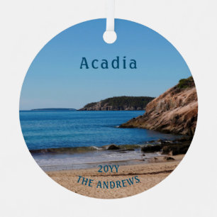 Adorno Metálico Parque nacional Sand Beach Blue Acadia