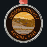 Adorno Metálico Parque nacional Theodore Roosevelt<br><div class="desc">Diseño artístico vectorial Theodore Roosevelt. El parque es un parque nacional estadounidense que comprende tres zonas de tierras bajas separadas geográficamente en el oeste de Dakota del Norte.</div>