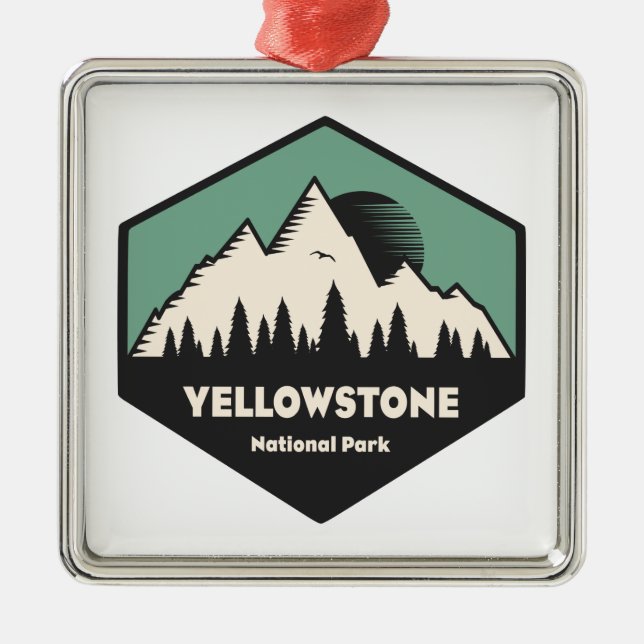 Adorno Metálico Parque nacional Yellowstone (Frente)