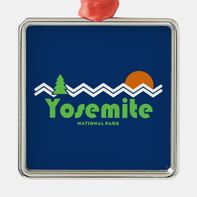 Adorno Metálico Parque nacional Yosemite Retro (Frente)
