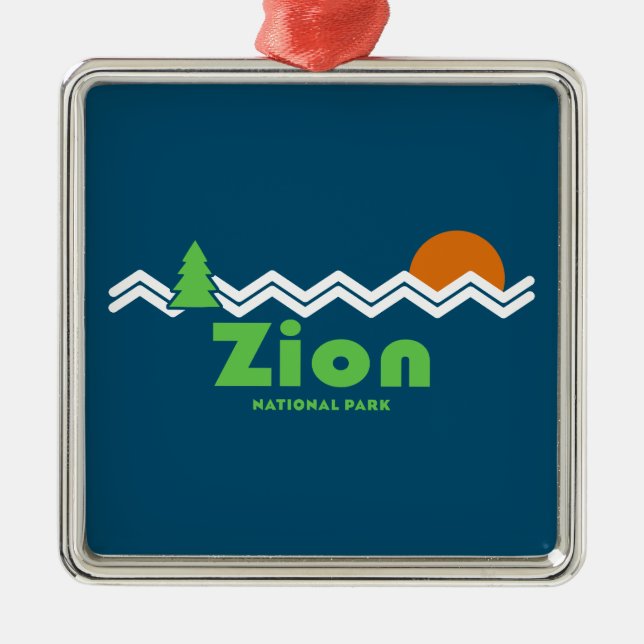 Adorno Metálico Parque nacional Zion Retro (Frente)