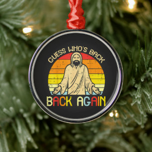 Adorno Metálico Pascua Jesús Adivina Quién Vuelve Religioso Cristi