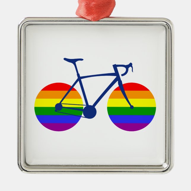 Adorno Metálico Paseo en bicicleta con orgullo (Frente)