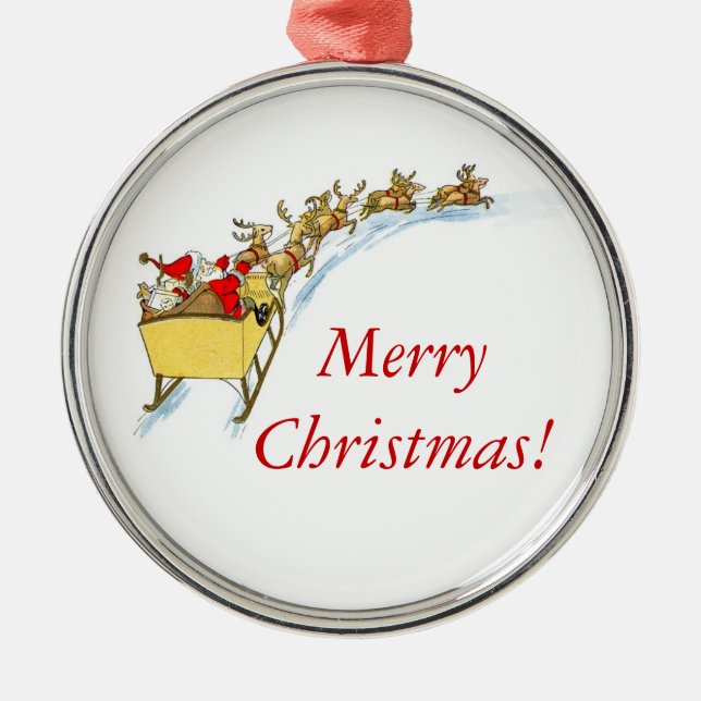 Adorno Metálico Paseo en Sleigh (Frente)