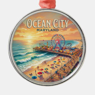 Adorno Metálico Paseo marítimo de Ocean City Maryland