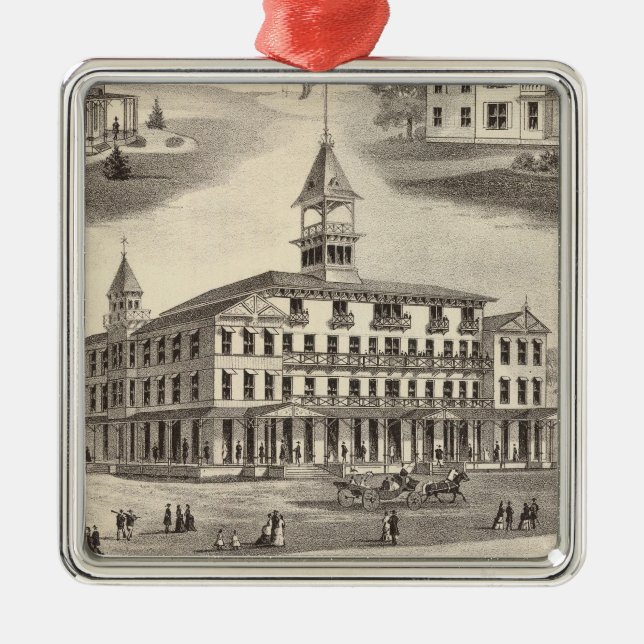 Adorno Metálico Pasillo y las cabañas del deportista (Frente)