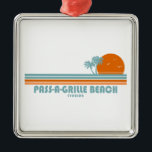 Adorno Metálico Pass-a-Grille Beach Florida Sun Palm Trees<br><div class="desc">El relajado Pass-a-Grille Beach es conocido por ser una playa de Pass-a-Grille,  una amplia franja de arena blanca a lo largo de la costa del Golfo de Florida.</div>