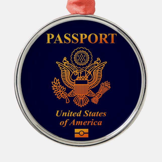 ADORNO METÁLICO PASSPORT(USA) (Frente)