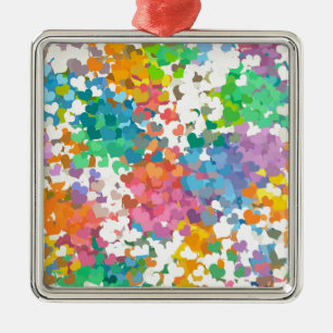 Adorno Metálico Pastel Confetti Hearts