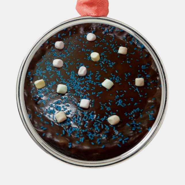 Adorno Metálico Pastel de chocolate (Frente)