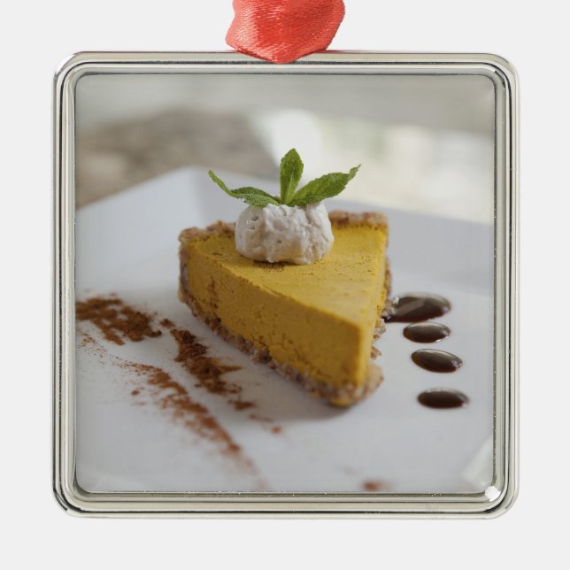 Adorno Metálico Pastel de queso de calabaza (Frente)