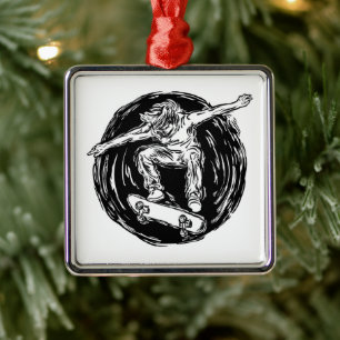 Adorno Metálico Patinaje De Patinaje De Plana Duración