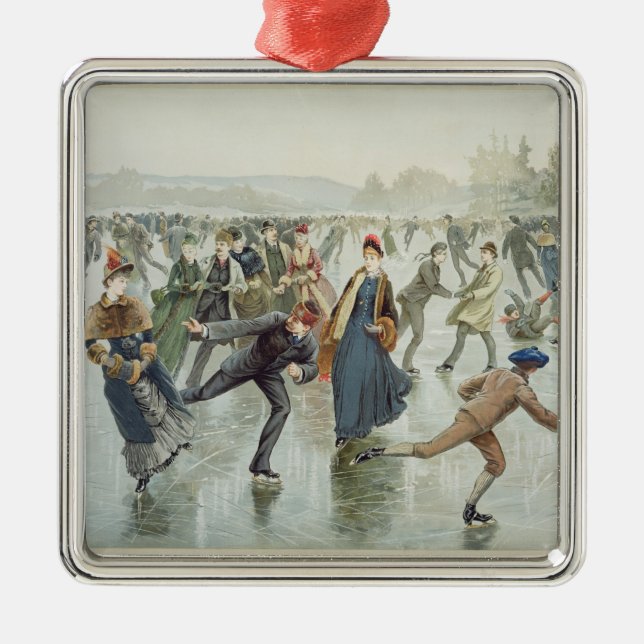 Adorno Metálico Patinaje, publicado por L. Prang y Co. (Frente)