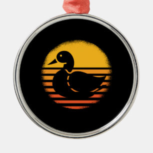 Adorno Metálico Pato Animal Retro