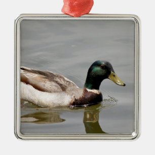 Adorno Metálico Pato flotante