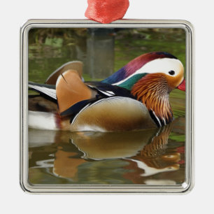 Adorno Metálico pato mandarino