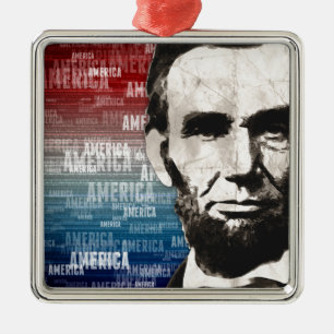 Adorno Metálico Patriota Abraham Lincoln