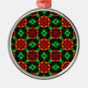 Adorno Metálico Patrón abstracto elegante boho moderno floral #504