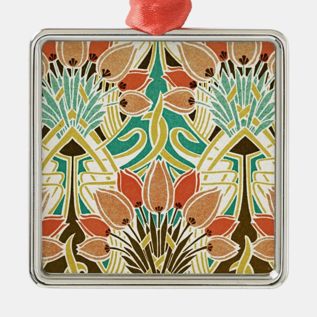 Adorno Metálico Patrón Art Nouveau #11 (Frente)