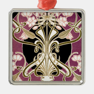 Adorno Metálico Patrón Art Nouveau #2