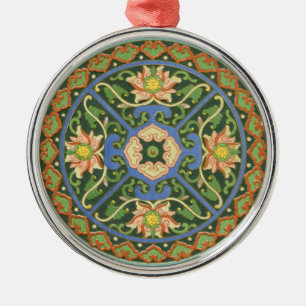 Adorno Metálico Patrón asiático oriental de cloisonne China