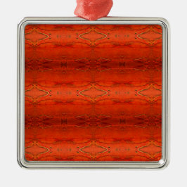 Adorno Metálico Patrón azteca naranja