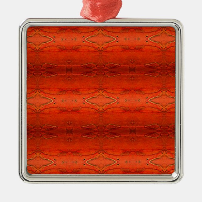 Adorno Metálico Patrón azteca naranja (Frente)