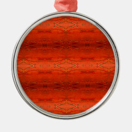 Adorno Metálico Patrón azteca naranja