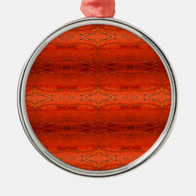 Adorno Metálico Patrón azteca naranja (Frente)