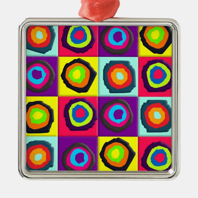 Adorno Metálico patrón de círculos (Frente)