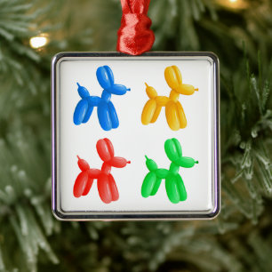 Adorno Metálico Patrón de color de los animales de los globos - Fi