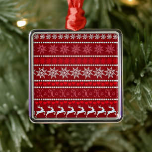 Adorno Metálico Patrón de copos de nieve de Navidades festivos