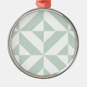 Adorno Metálico Patrón de cubo de decúbito geométrico Guay Mint