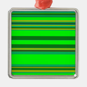 Adorno Metálico Patrón de diseño personalizado de franja verde col