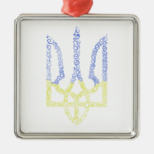 Adorno Metálico Patrón de espiral de tridente de trízub del escudo