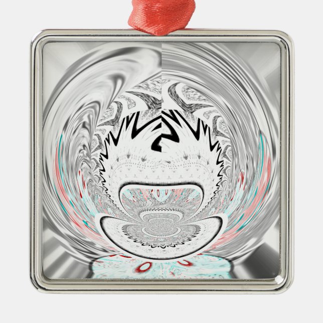 Adorno Metálico Patrón de flora urbana moderna (Frente)