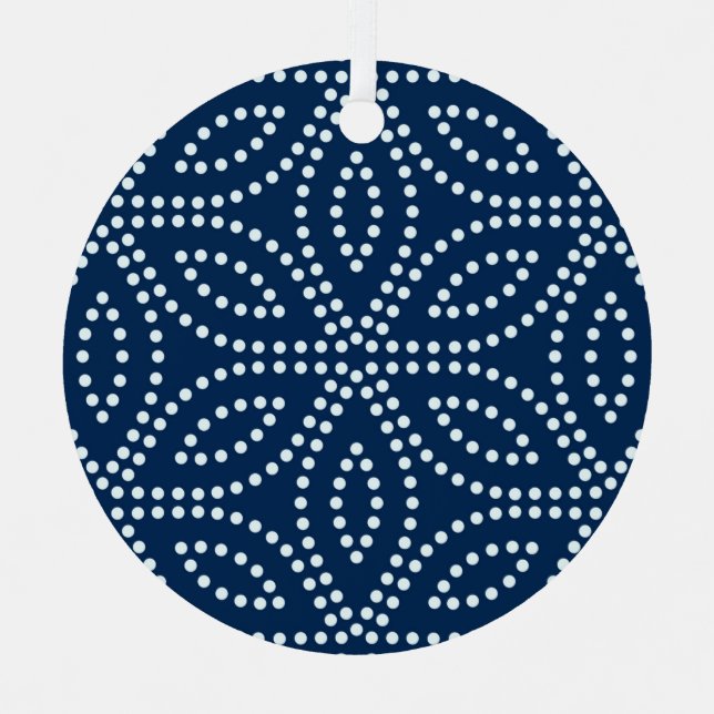 Adorno Metálico Patrón de geometría sagrada de invierno (Anverso)