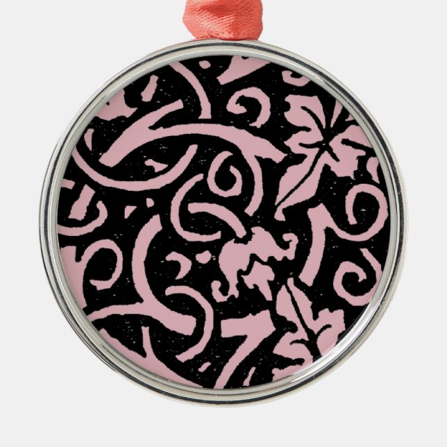 Adorno Metálico Patrón de hojas de vino de William Morris Grapevin (Frente)