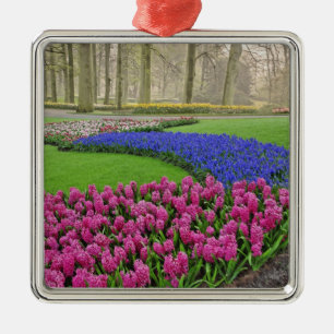 Adorno Metálico Patrón de jacinto de uva, tulipanes y 2