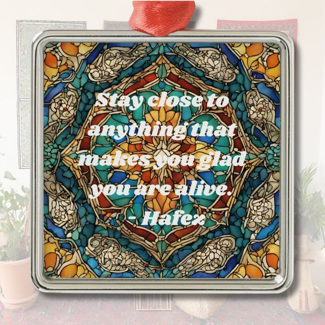 Adorno Metálico Patrón de mosaico de vidrio manchado de personaliz (Custom Stained Glass Mosaic Pattern Iranian Gifts)