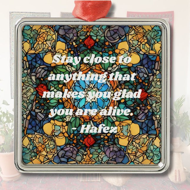 Adorno Metálico Patrón de mosaico de vidrio manchado de personaliz (Custom Stained Glass Mosaic Pattern Persian Gifts)