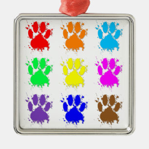 Adorno Metálico Patrón de puntas de perro con bandeja de tinta