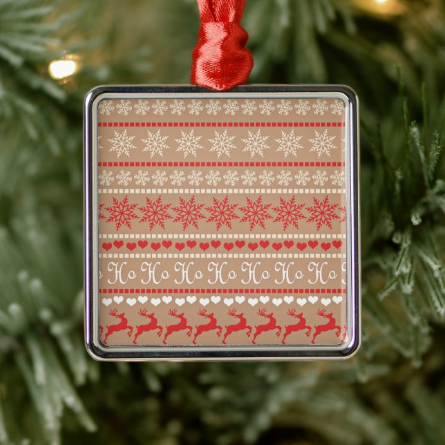 Adorno Metálico Patrón de vacaciones de Navidades populares (Árbol)