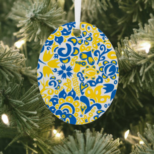 Adorno Metálico Patrón folclórico con los colores de la bandera uc