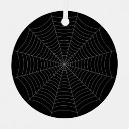 Adorno Metálico Patrón Halloween de telaraña gris negra