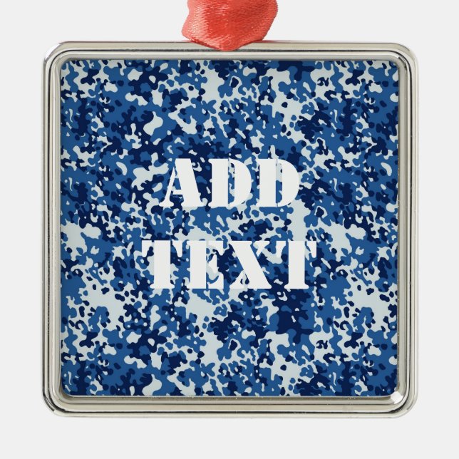 Adorno Metálico Patrón militar azul digital (Frente)