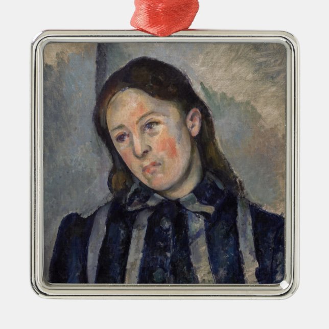 Adorno Metálico Paul Cezanne - Madame Cezanne con el pelo suelto (Frente)