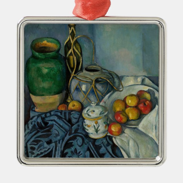Adorno Metálico Paul Cezanne - Todavía la vida con manzanas (Frente)