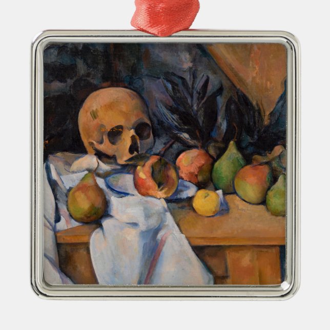 Adorno Metálico Paul Cezanne - Todavía la vida con Skull (Frente)